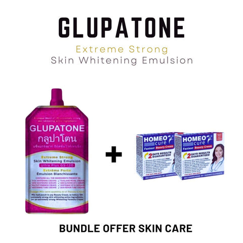 GLUPATONE Extreme Strong Emulsion 50ml With Homeo Cure Beauty Cream (Pack Of 2)